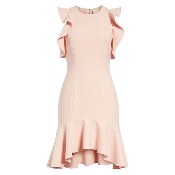 Cinq a Sept Micah Ruffle Cold Shoulder Dress Size 10 - Picture 6 of 8